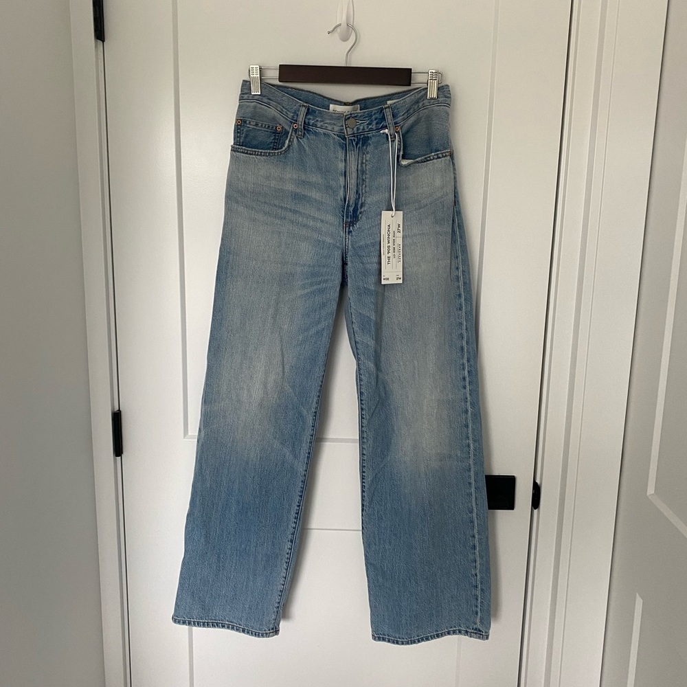 Denim Forum Light Blue Wide Leg Jeans - Picture 4 of 12